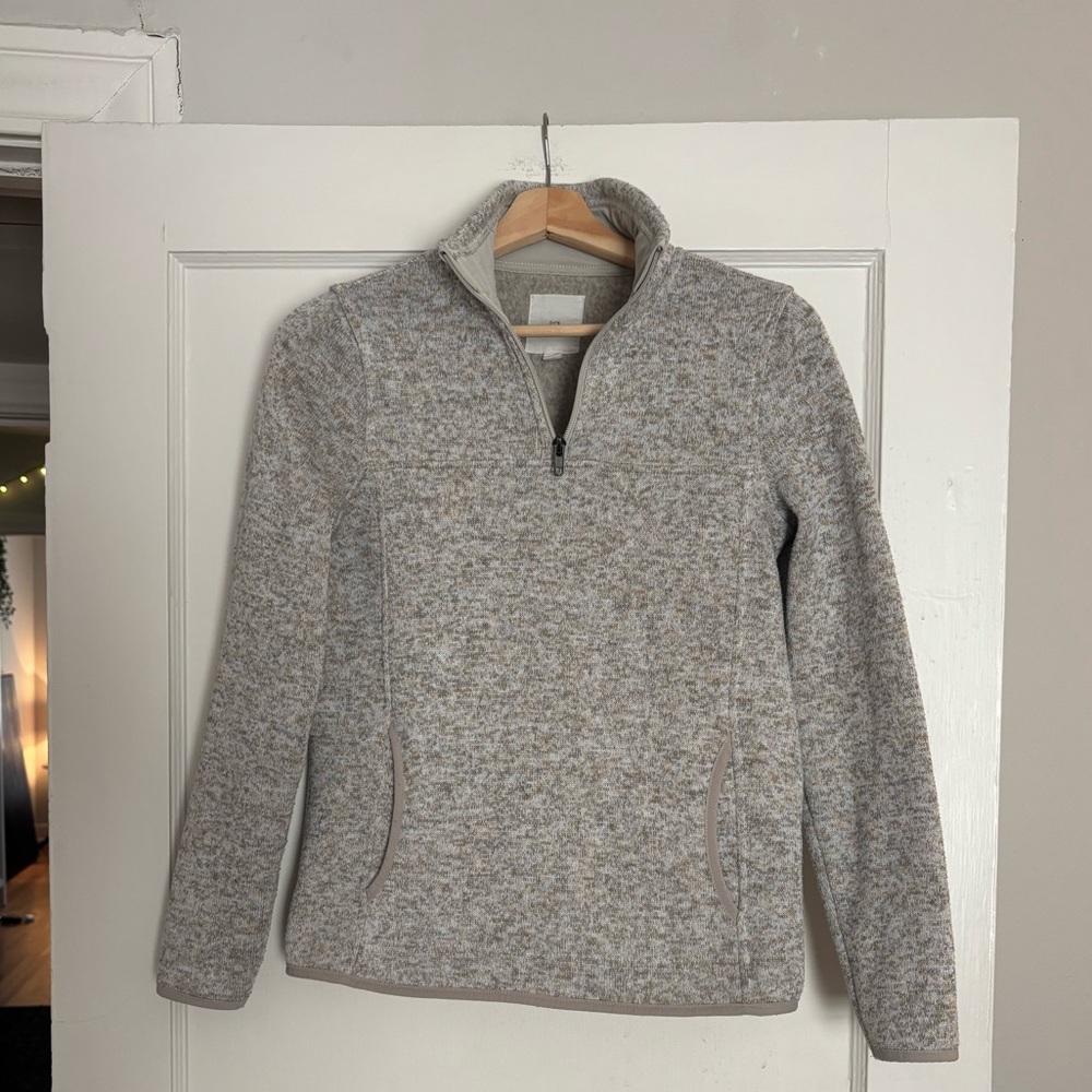 Sandy Preppy Quarter-Zip Sweater
